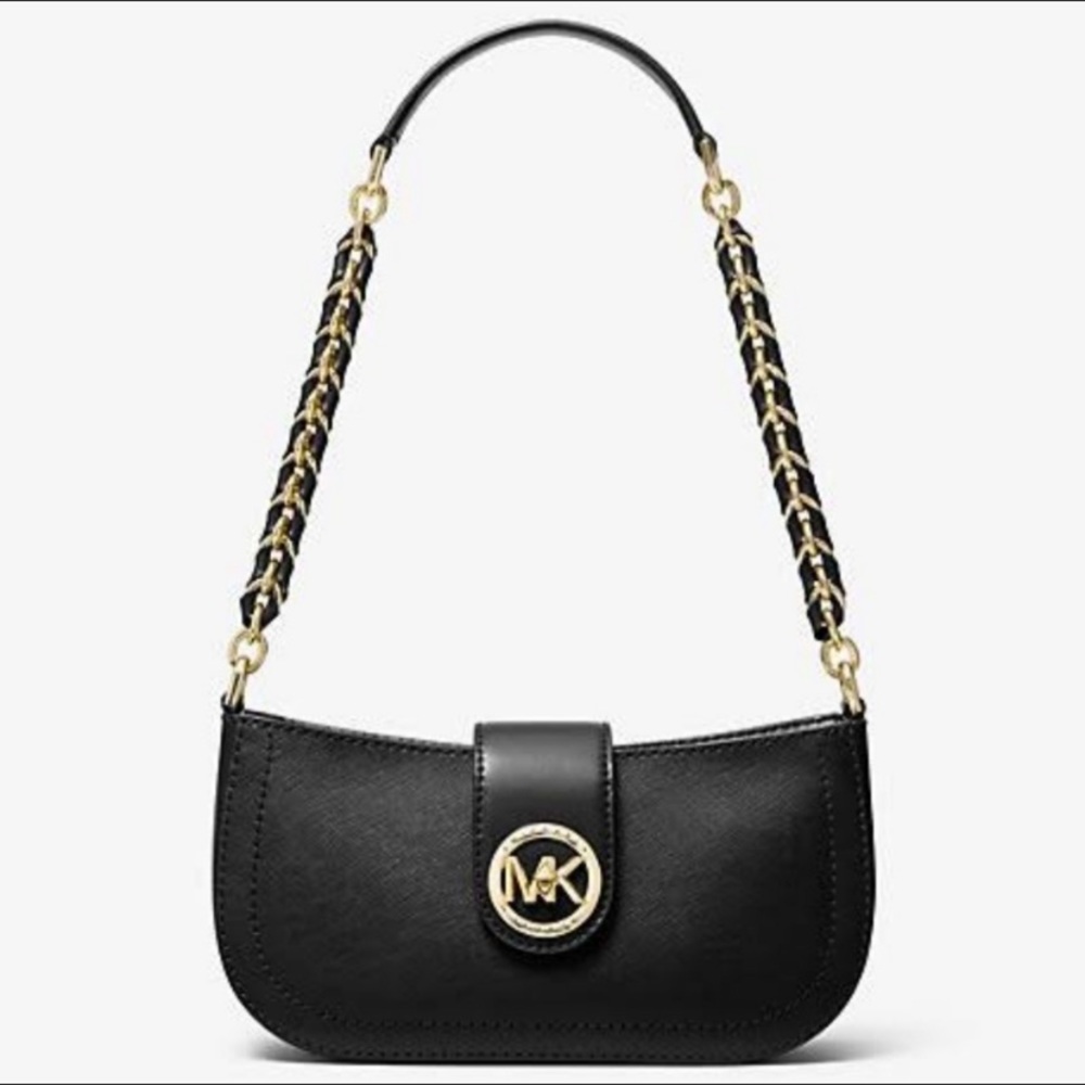 Michael Kors Black Carmen Pouchette Bag